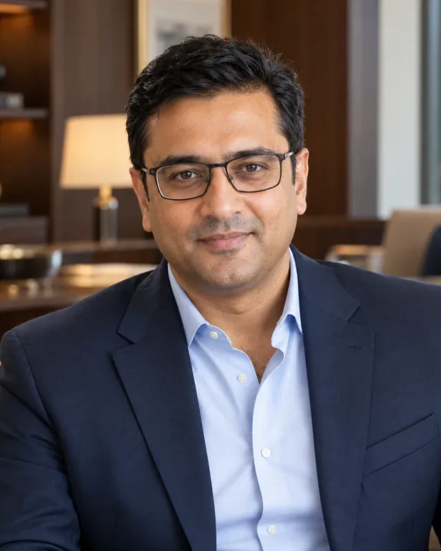 Siddharth Chopra, Private Banker, presented as a Typography First NexCard profile
